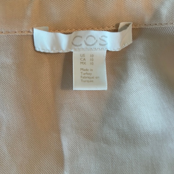 COS Tie Neck Light Peach Cupro Pussycat Blouse - 10 - Picture 11 of 15